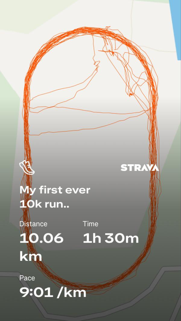 10.06 KM Strava First 10k Run